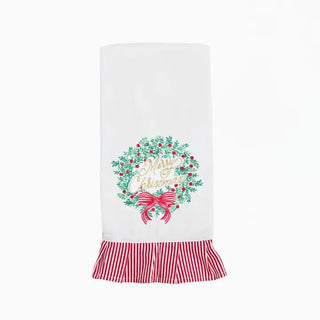 Merry Christmas Wreath Tea Towel - Boutique Bella BellaChristmas Kitchen Towel