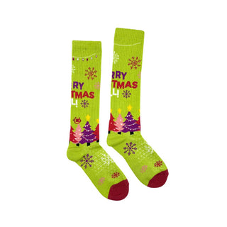 Merry Christmas Yall Lime Green Socks - Boutique Bella BellaSocks