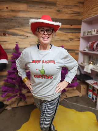 Merry F*cking Christmas Sweatshirt - Boutique Bella BellaSweatshirt