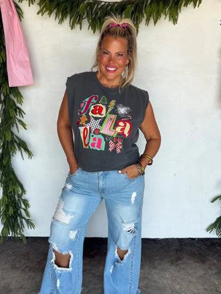 Merry & Graphic Boxy Muscle Tee - Boutique Bella Bellatshirt