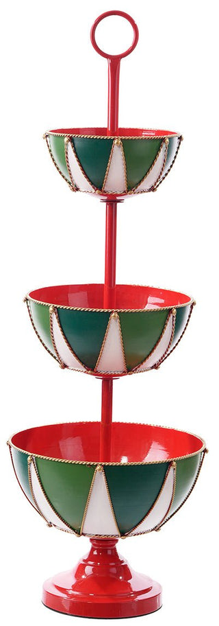 Merry Harlequin 3-Tier Holiday Stand - Boutique Bella BellaChristmas Decor