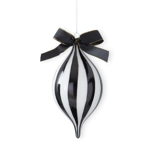 Merry in Monochrome Teardrop Ornament - Boutique Bella BellaOrnament