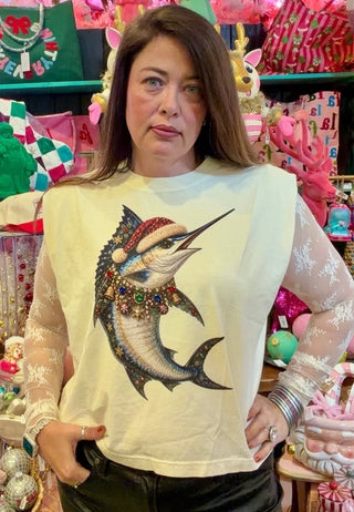 Merry Marlin Bling Tee - Boutique Bella Bellatshirt