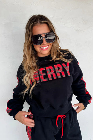 Merry Plaid Pant Set - Boutique Bella BellaPant Set