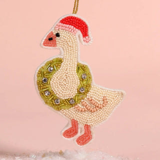 Merry Silly Goose Beaded Ornament - Boutique Bella BellaChristmas Ornament
