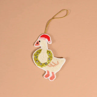 Merry Silly Goose Beaded Ornament - Boutique Bella BellaChristmas Ornament