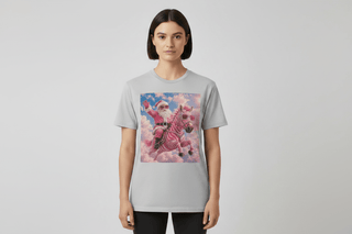 Merry & Wild Pink Zebra Santa Tee - Ash Gray - Boutique Bella Bellatshirt
