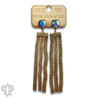 Mesh fringe earring with Austrian crystal - Boutique Bella BellaEarrings