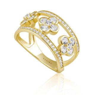 Mia CZ Clover Ring - Boutique Bella BellaRing