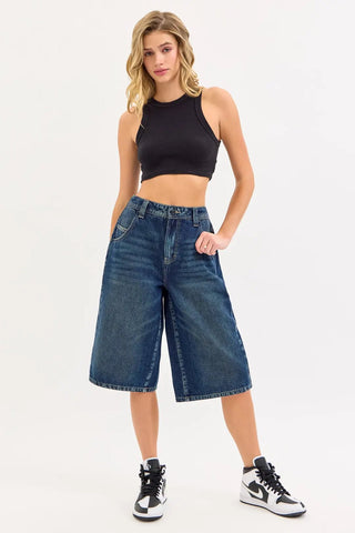 Mid - Waist Baggy Culottes - Boutique Bella BellaShorts