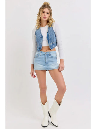 Mid Waisted Mini Skort - Boutique Bella BellaSkort