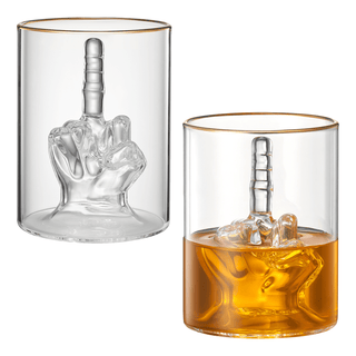 Middle Finger Gifts Whiskey Glass | SINGLE | 12.5 OZ - Boutique Bella Bellaglasses