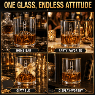 Middle Finger Gifts Whiskey Glass Single Novelty Whiskey Wine Funny Gift For That Someone You Love M - Boutique Bella Bella