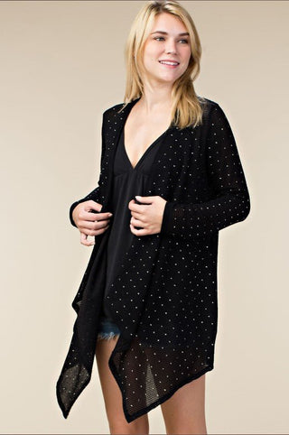 Midnight Luxe Studded Layer - Boutique Bella BellaCardigan