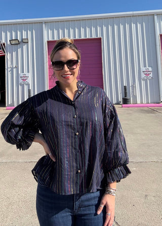 Midnight Shimmer Top - Boutique Bella Bellatop