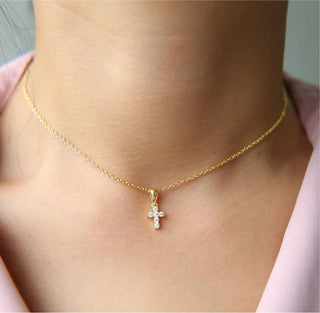 Mini Cross Necklace - Boutique Bella BellaNecklace
