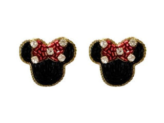 Mini Mouse Ears Stud Earrings - Red - Boutique Bella BellaDistress