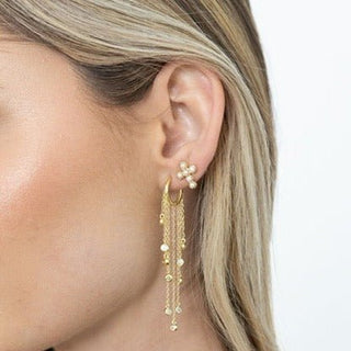 Mini Pearl Cross Studs - Boutique Bella BellaEarrings