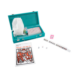Mini Travel Mahjong Set (Teal) - Boutique Bella BellaMahjong Set