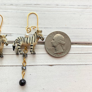 Miniature Zebra Earrings - Boutique Bella BellaEarrings