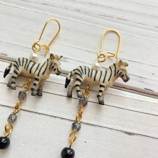 Miniature Zebra Earrings - Boutique Bella BellaEarrings