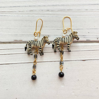 Miniature Zebra Earrings - Boutique Bella BellaEarrings
