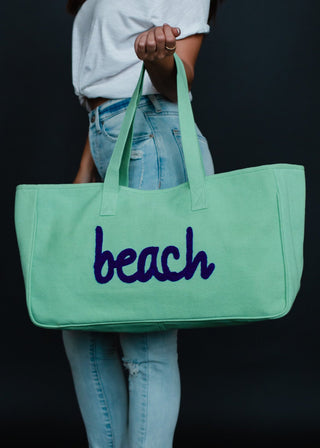 Mint Green Beach Tote - Boutique Bella BellaTote Bag