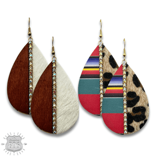 Mixed media teardrop earring last call - Boutique Bella BellaEarrings