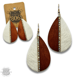 Mixed media teardrop earring last call - Boutique Bella BellaEarrings