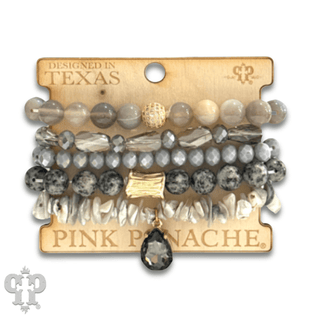 Mixed stone and bead five strand bracelet - LC - Boutique Bella BellaBracelets