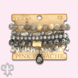 Mixed stone and bead five strand bracelet - LC - Boutique Bella BellaBracelets