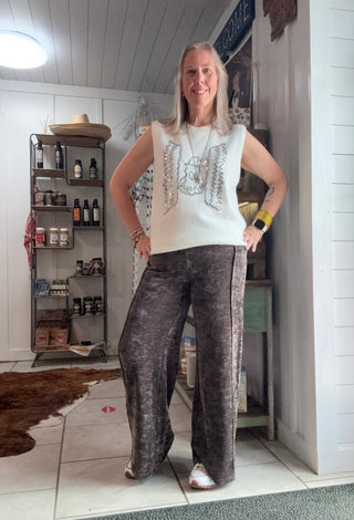 Mocha Snug Pants - Boutique Bella Bellatop