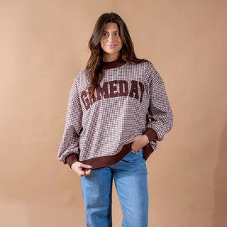 Mockneck Sweatshirt-Gameday - Boutique Bella BellaSweatshirt