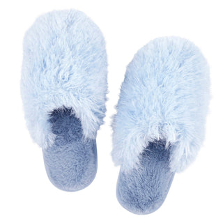 Mohair Coastal Blue Slippers - Boutique Bella BellaHouse Slippers