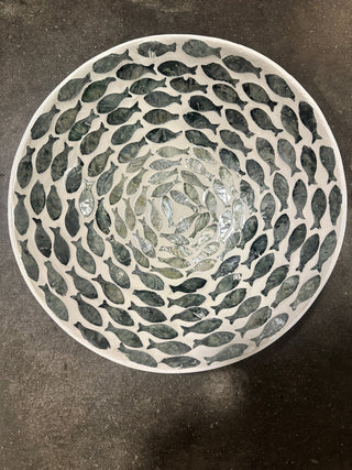 Mother of Pearl Swirling Fish Bowl - Boutique Bella BellaBowl