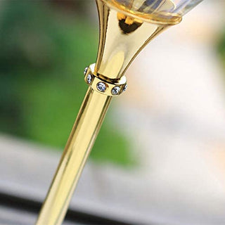 Yellow Gold Diamond Studded Martini Glasses Premium Barware Gift