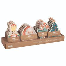 Mud Pie XMAS Pop - up Sponges Set of 2 - Boutique Bella BellaKitchen Sponge