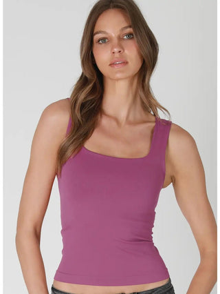 Mulberry Clean Line Square Tank Top - Boutique Bella BellaTank Top