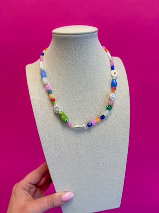 Multi Bead Necklace - Fish and Pearls - Boutique Bella BellaNecklaces