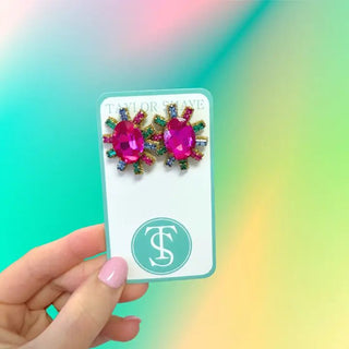 Multi Color Ray Of Sunshine Gem Studs - Boutique Bella Bellaearrings
