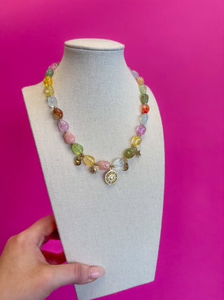 Multi Mix Bead with Charm Necklace - Boutique Bella BellaNecklaces