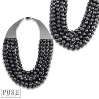 Multi-strand magnetic clasp necklace - Boutique Bella BellaNecklaces