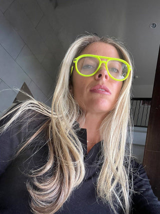 Mykonos | Neon Green Velvet - Boutique Bella Bellaglasses