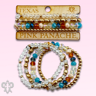 Multi-color and gold bead bracelet - LC