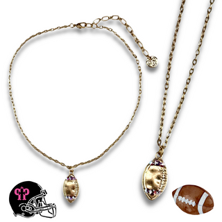 Football Game Day necklace with Austrian crystals - LC