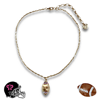 Football Game Day necklace with Austrian crystals - LC
