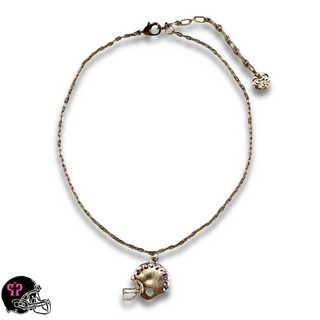 Football helmet Game Day necklace with Austrian crystals - LC