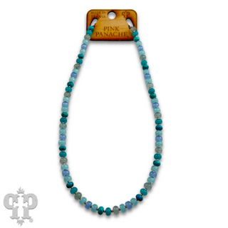 Turquoise ombre single strand necklace