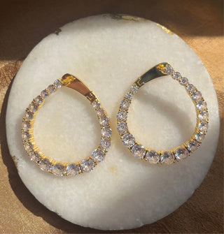 Naomi CZ Earring-Large - Boutique Bella BellaEarring