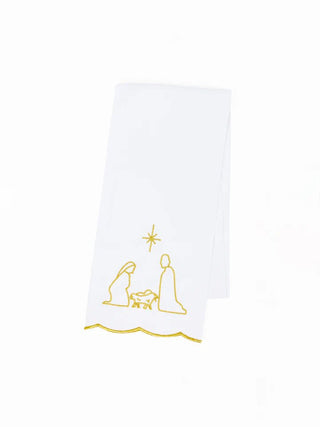 Nativity Embroidered Tea Towel - Boutique Bella Bellatea towel
